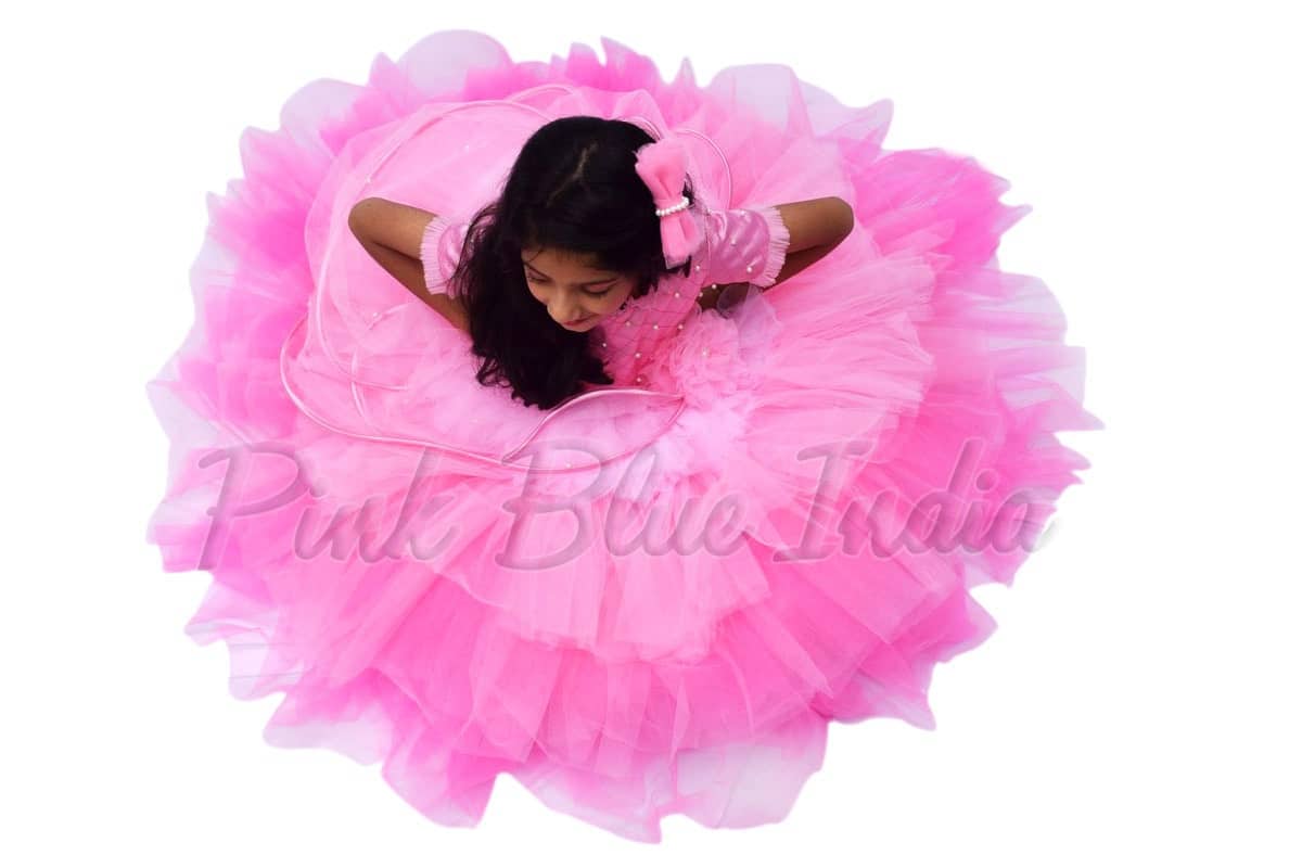 Cute baby girl cupcake dress, pastel pink party outfit, soft stylish birthday wear