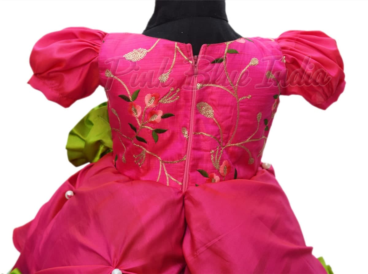 Boutique hot pink dress for girls stylish elegant birthday party wear