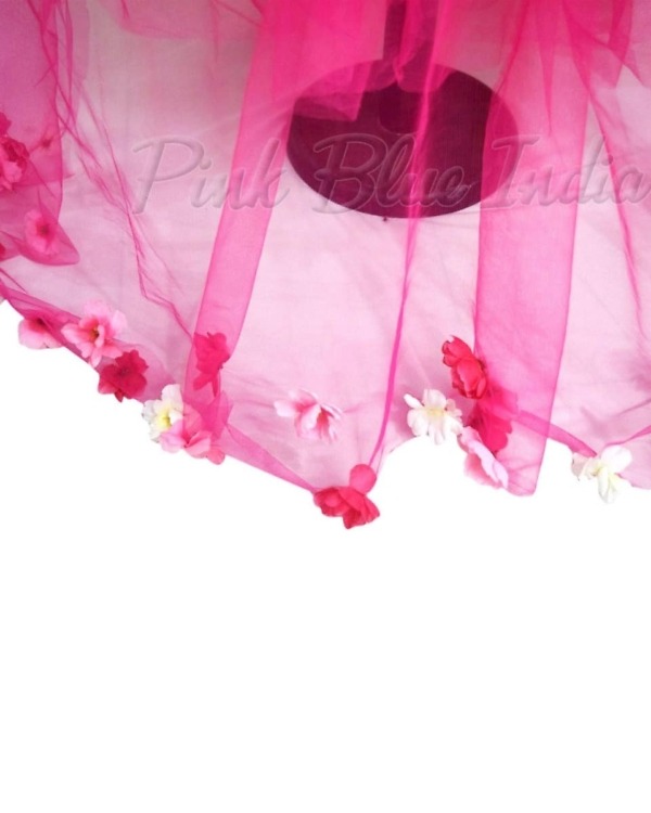 Cute fuchsia ball gown for baby girl birthday stylish party wear