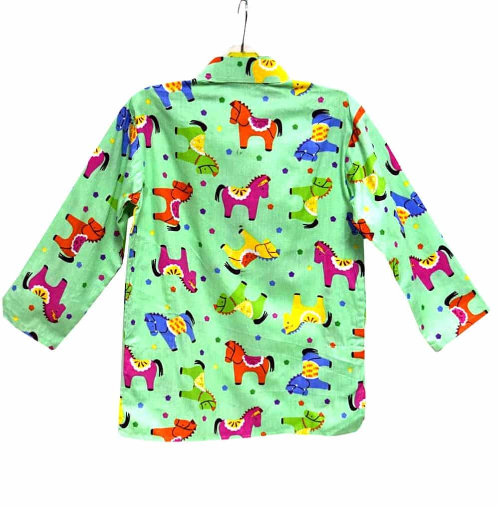 Kids cotton kurta horse print festive outfit light breathable stylish wear