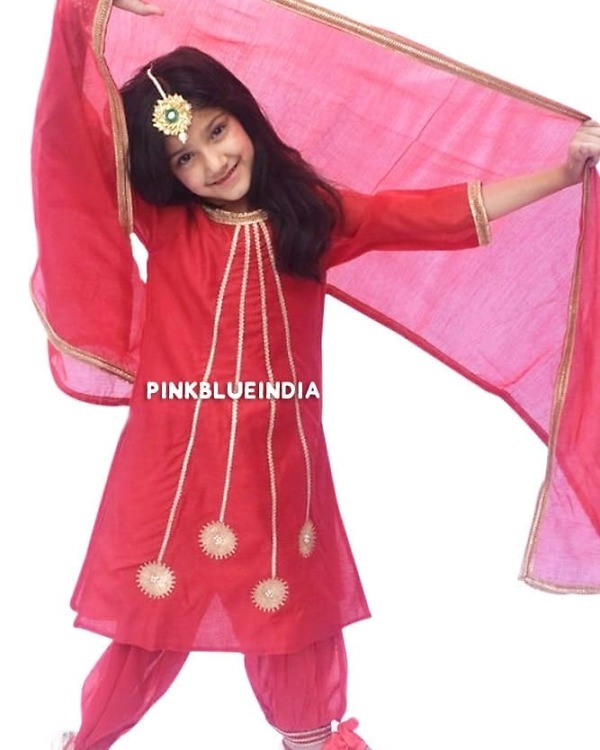 Cute salwar suit set for kids festive wear, elegant ethnic outfit