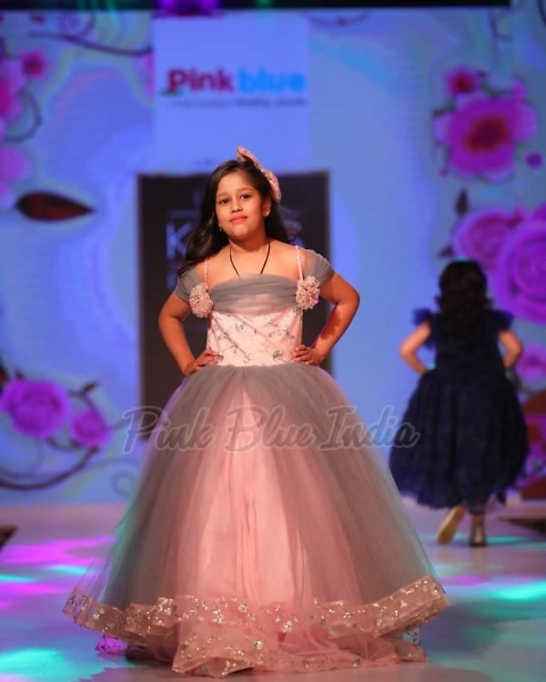 Cute pink kids party gown for birthday celebration adorable princess dress