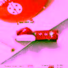 Cute red baby girl hair accessory for holiday event, stylish and fun