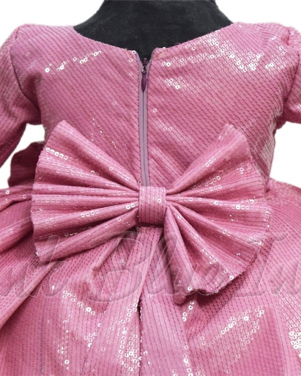 Sequin party gown for little girl birthday stylish shiny look
