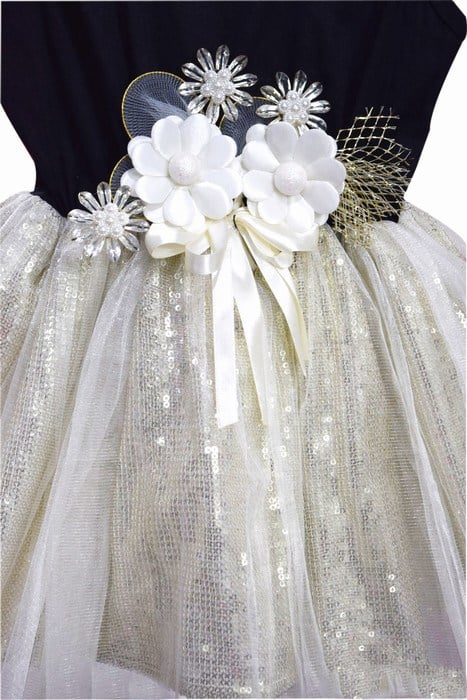 Stylish designer baby girl dress in elegant look, ideal for parties