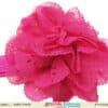 Deep pink toddler girl hairband for birthday outfit, vibrant and stylish