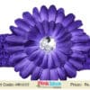 Deep purple floral toddler headband for wedding, rich and stylish accessory