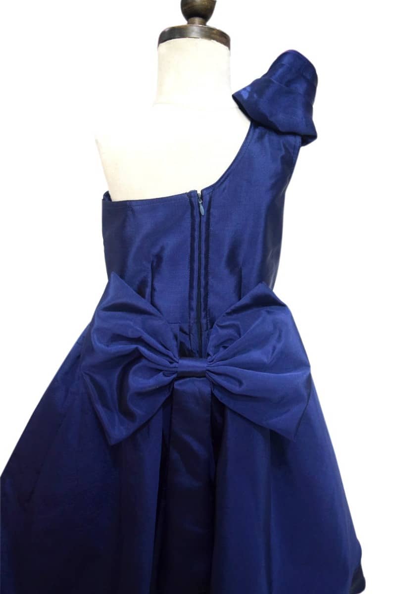 Designer one shoulder gown baby girl stylish birthday party dress elegant look
