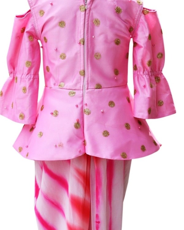 Designer baby indo western peplum dress festive stylish outfit