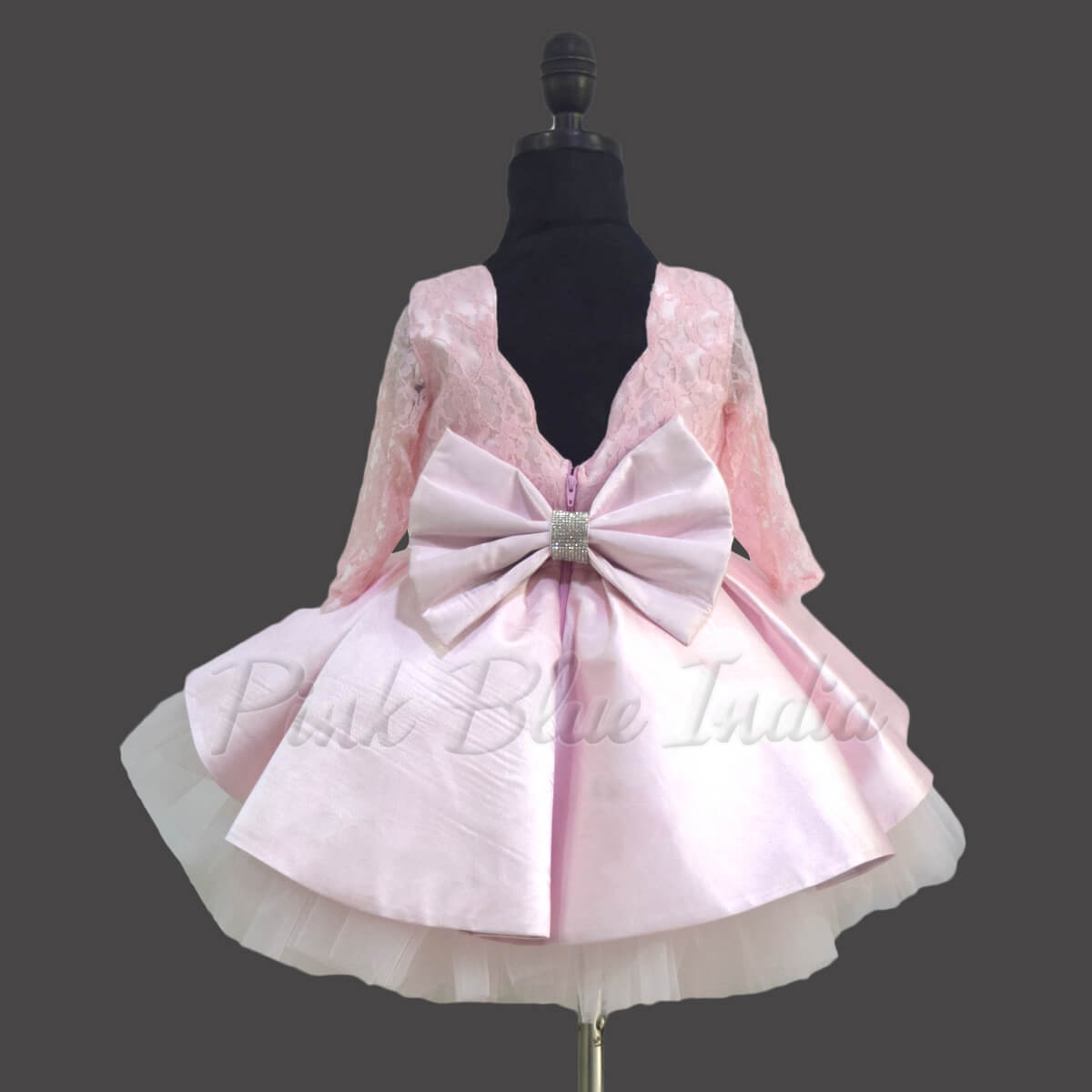 Designer box pleat party dress for girls birthday wear stylish look