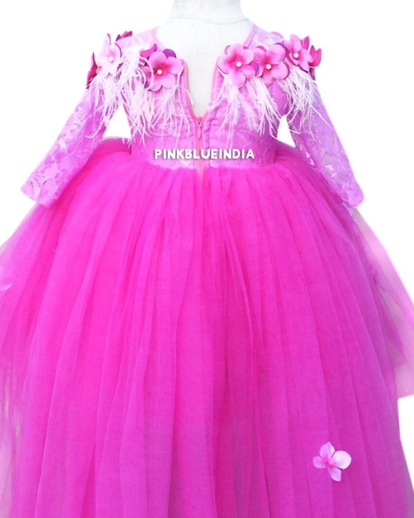 Designer high low kids dress for party, stylish and trendy outfit