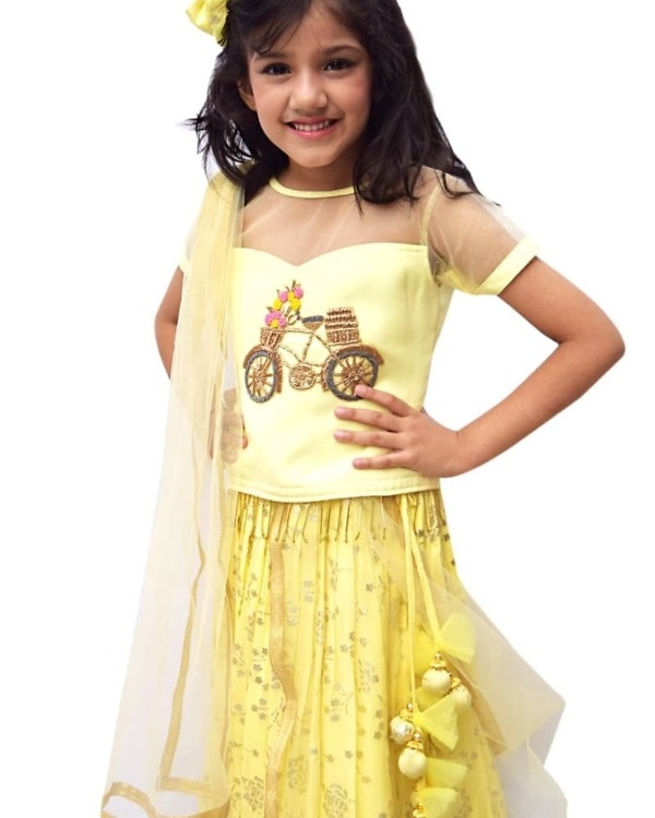 Baby girl designer lehenga outfit wedding party wear elegant ethnic festive style