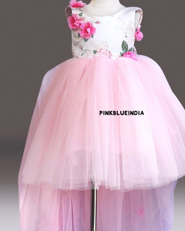 Pink High Low Tulle Girl Party Dress – Kid Girl High-Low Dress