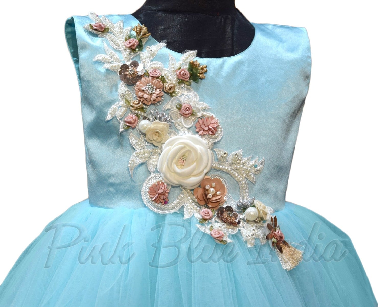 Elsa inspired blue dress for girls birthday party princess outfit