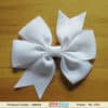White knot bow hairpin for kids wedding wear, elegant minimal style