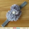 Grey flower kids hairband for wedding, subtle and stylish accessory