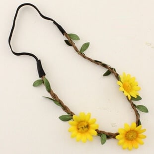 Infant girl brown braid headband elegant festive accessory stylish look