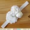 Elegant white kids hair accessory for wedding wear, classy stylish look