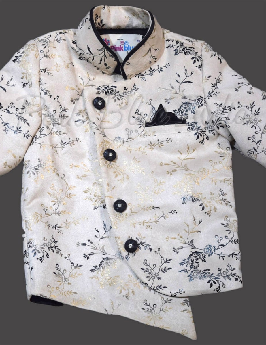 Ethnic jacket pant set for baby boy, elegant celebration wear
