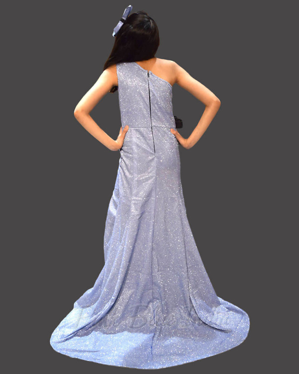 Fish cut slit gown for girls, elegant party wear outfit