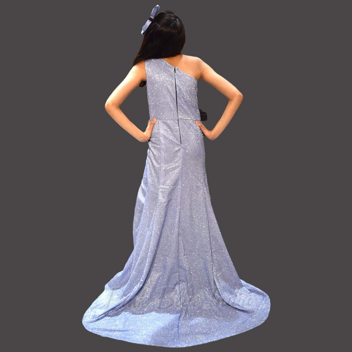Fish cut slit gown for girls, elegant party wear outfit