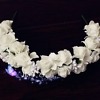 White flower headband for kids wedding wear elegant cute