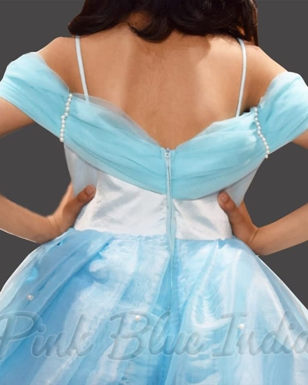 Frozen Elsa blue princess dress for kids girl themed birthday wear