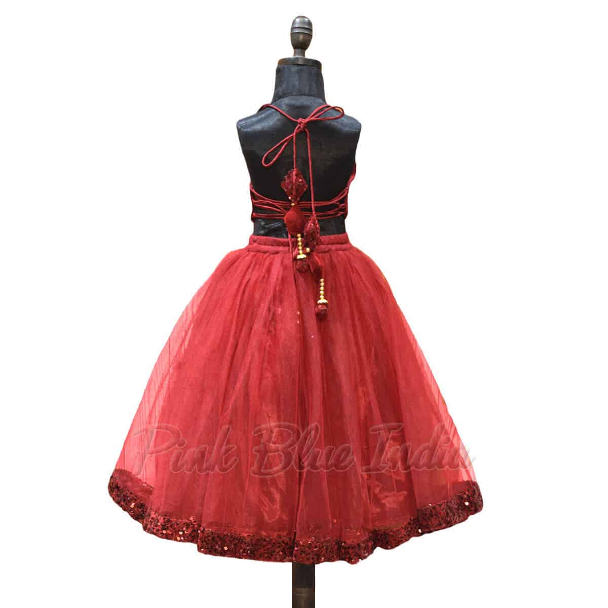 Girls halter neck backless lehenga for wedding party stylish outfit
