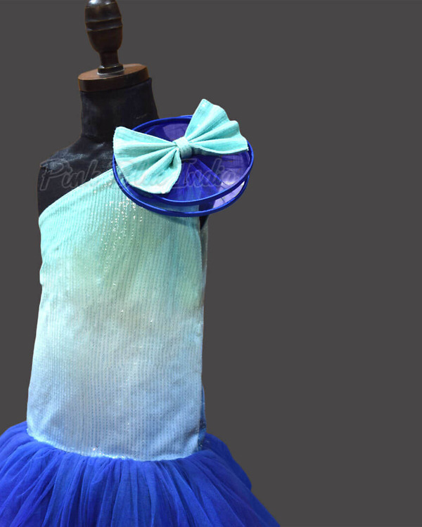 Girls ombre sequin mermaid gown party wear stylish outfit