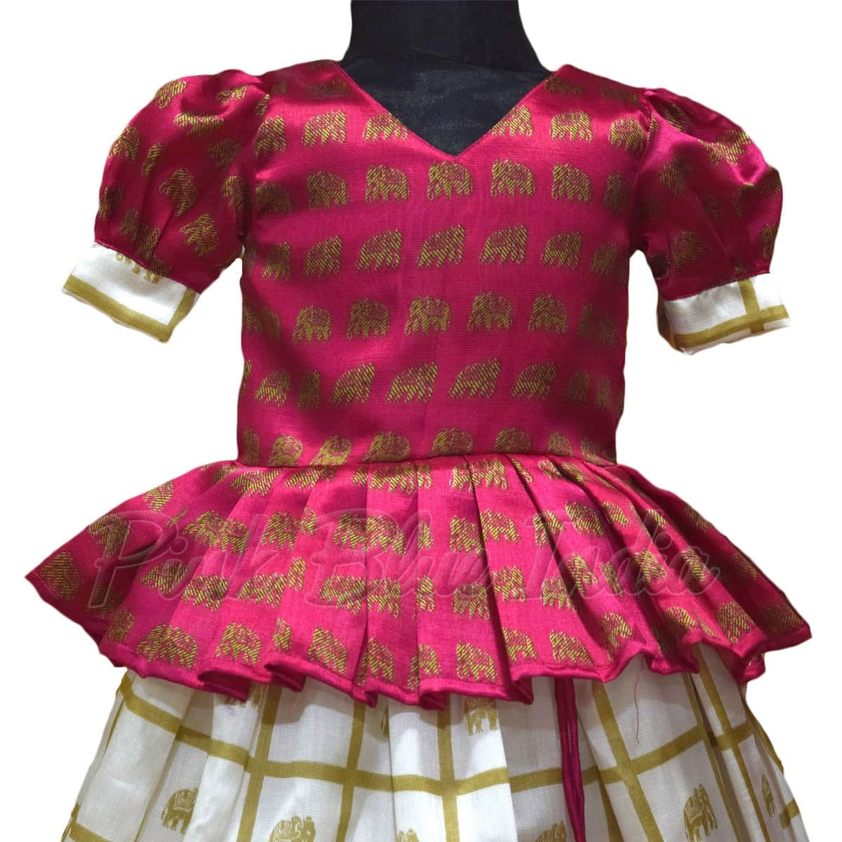 Pattu lehenga for girls traditional wedding festive silk outfit