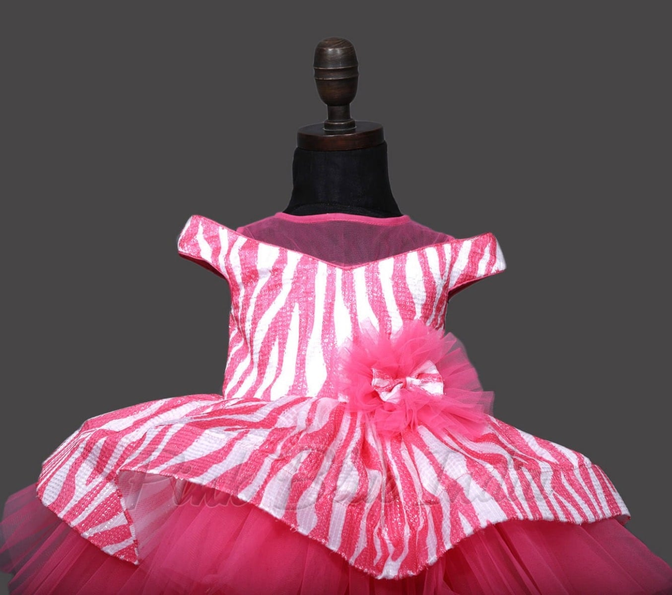 Sequin party wear gown for girls birthday celebration stylish outfit