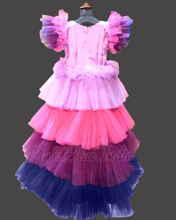 Unicorn gown for girls colorful birthday party stylish outfit