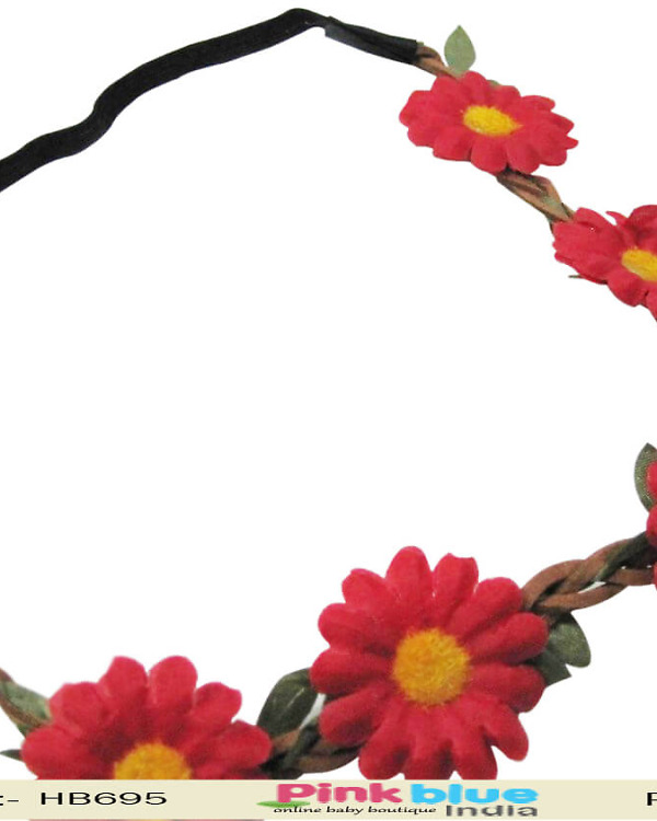 Infant girl flower hairband gorgeous party accessory floral stylish look