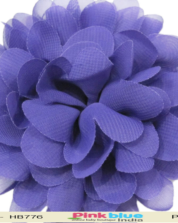 Purple infant girl headband for birthday outfit, elegant and stylish
