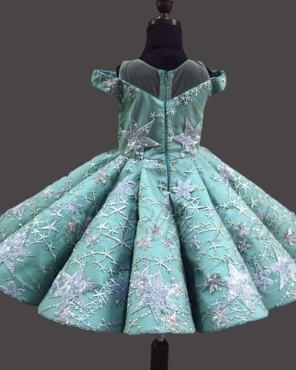 Baby girl birthday gown elegant party wear stylish outfit