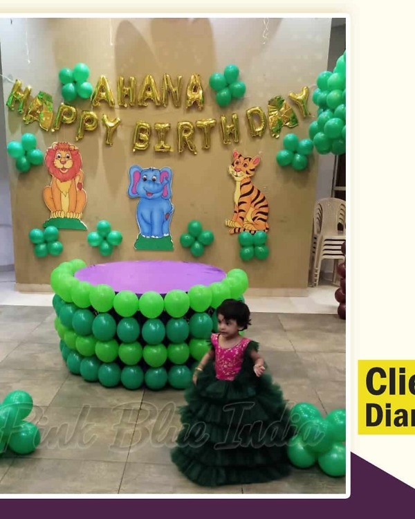Green party wear gown for baby girl, stylish birthday outfit
