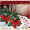 Christmas tree hair clip for infant girls in red green, festive wear, cute accessory