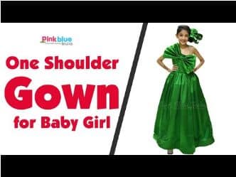 Green gown for baby girl birthday party elegant cute outfit