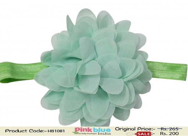 Green fashionable hairband for girls festive wear stylish