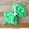 Green net flower headband for toddler party wear, fresh and stylish look