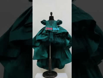Green dress for kids stylish birthday party wear outfit