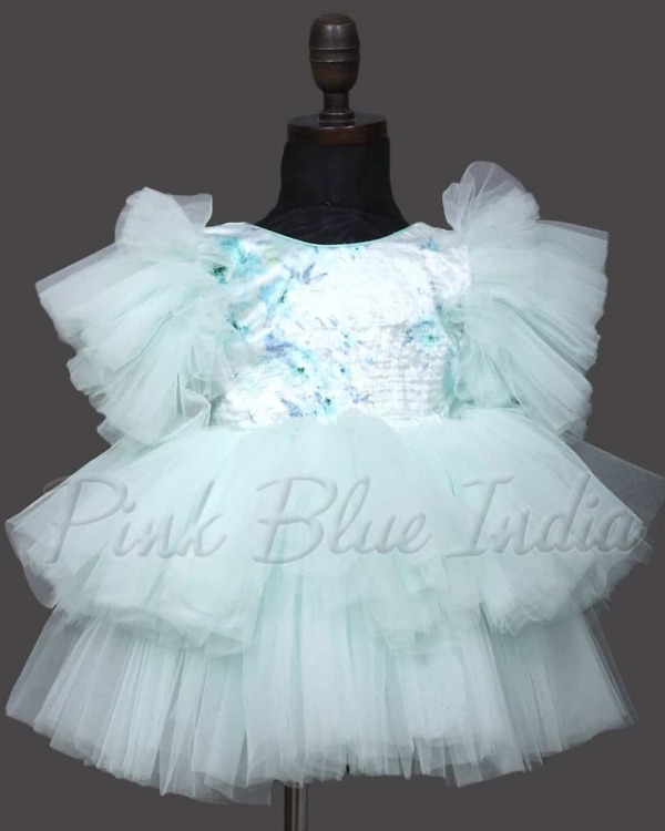 Green sequin gown for girls birthday party stylish outfit