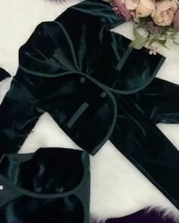 Green velvet suit for baby boys stylish birthday party outfit