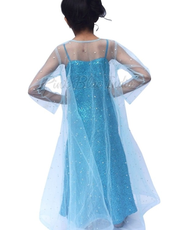 Elsa theme birthday dress, handmade gown for kids, stylish princess look