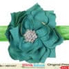 Green flower infant headband for party, fresh and cute hair accessory