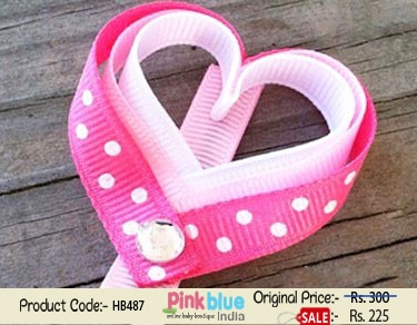 Heart shaped baby girl hair clip for birthday celebration, sweet and stylish