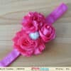 Hot pink flower baby headband for birthday, bright and stylish wear