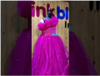 Hot pink gown for girls stylish birthday party elegant outfit
