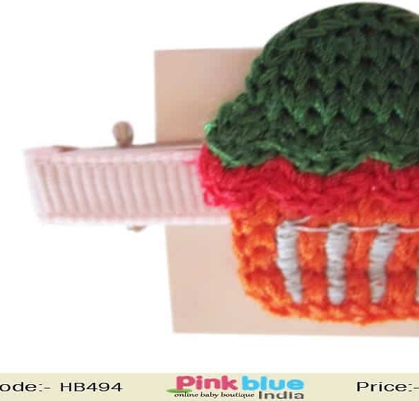 Baby girl ice cream hair clip birthday wear playful cute