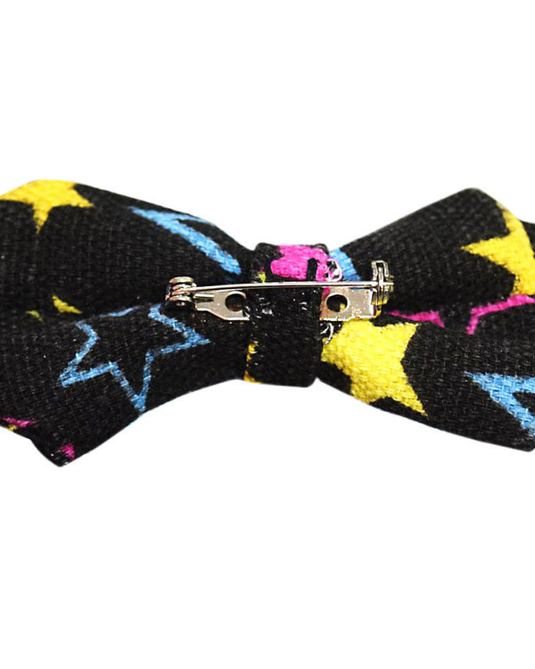 Kids black bow tie with stars party wear stylish accessory